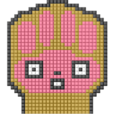 8-bit pixel cat pad paw sticker #10767633