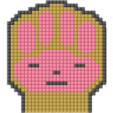 8-bit pixel cat pad paw sticker #10767635