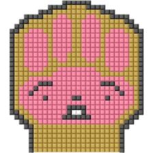 8-bit pixel cat pad paw sticker #10767636