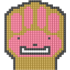 8-bit pixel cat pad paw sticker #10767638