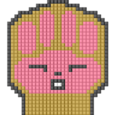 8-bit pixel cat pad paw sticker #10767640