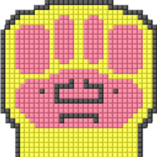 8-bit pixel cat pad paw sticker #10767642