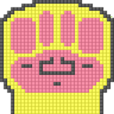 8-bit pixel cat pad paw sticker #10767643