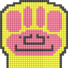 8-bit pixel cat pad paw sticker #10767647