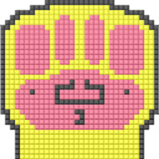 8-bit pixel cat pad paw sticker #10767650