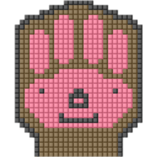8-bit pixel cat pad paw sticker #10767652