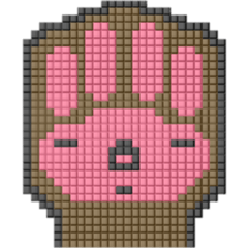 8-bit pixel cat pad paw sticker #10767653