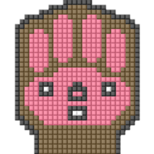 8-bit pixel cat pad paw sticker #10767654
