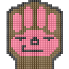 8-bit pixel cat pad paw sticker #10767656