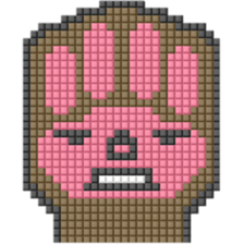 8-bit pixel cat pad paw sticker #10767657
