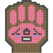 8-bit pixel cat pad paw sticker #10767661