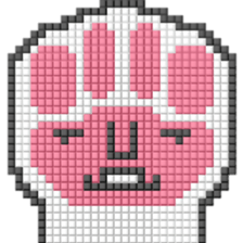 8-bit pixel cat pad paw sticker #10767664