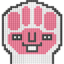 8-bit pixel cat pad paw sticker #10767665