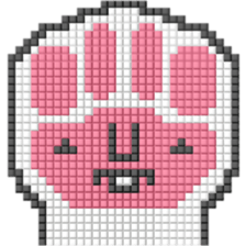 8-bit pixel cat pad paw sticker #10767666
