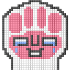 8-bit pixel cat pad paw sticker #10767670