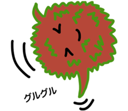 A little marimo chan and chom chom sticker #10768434