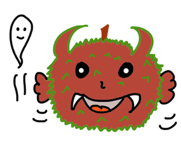 A little marimo chan and chom chom sticker #10768448