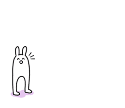 Who are you? ~rabbit and cat~ sticker #10768496
