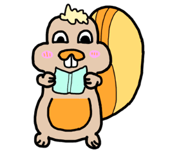 Fat Squirrel girl sticker #10769557