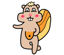 Fat Squirrel girl sticker #10769586