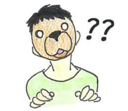 Dog face people sticker #10770355