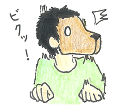 Dog face people sticker #10770364