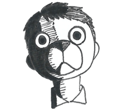 Dog face people sticker #10770368