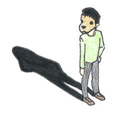 Dog face people sticker #10770370