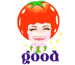 Tomato playful girl ( 5 ) sticker #10771316