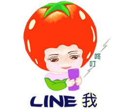 Tomato playful girl ( 5 ) sticker #10771321