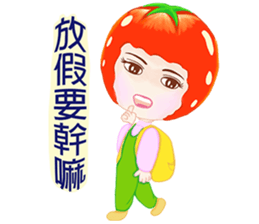 Tomato playful girl ( 5 ) sticker #10771344