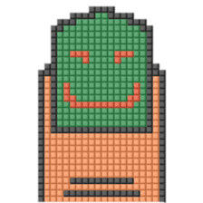 8-bit pixel color nail by Suicapapa sticker #10771683
