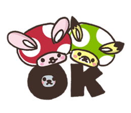 Mushroom animals sticker #10772072