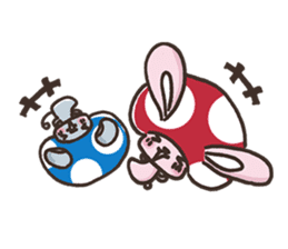 Mushroom animals sticker #10772082