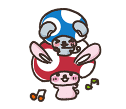 Mushroom animals sticker #10772094