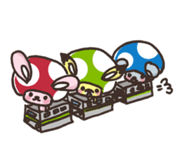 Mushroom animals sticker #10772100