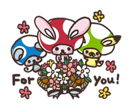 Mushroom animals sticker #10772105