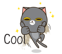 Silver blue cat and friend (eng) sticker #10773473