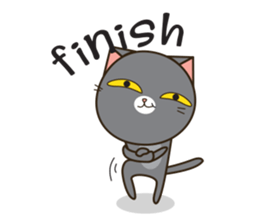 Silver blue cat and friend (eng) sticker #10773481