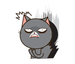 Silver blue cat and friend (eng) sticker #10773482