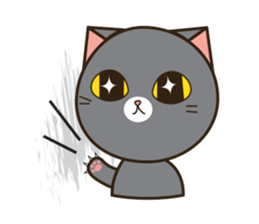 Silver blue cat and friend (eng) sticker #10773484