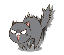 Silver blue cat and friend (eng) sticker #10773487