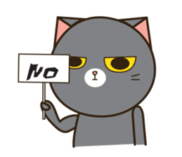 Silver blue cat and friend (eng) sticker #10773488