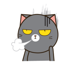 Silver blue cat and friend (eng) sticker #10773489