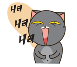 Silver blue cat and friend (eng) sticker #10773496