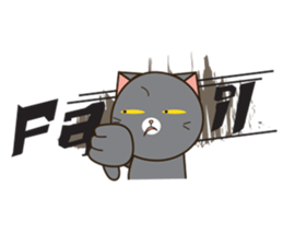 Silver blue cat and friend (eng) sticker #10773497