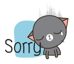 Silver blue cat and friend (eng) sticker #10773498