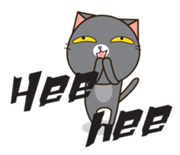 Silver blue cat and friend (eng) sticker #10773500