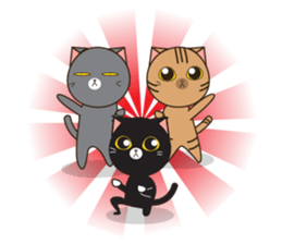 Silver blue cat and friend (eng) sticker #10773501