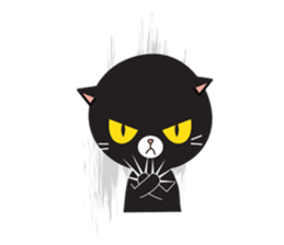 Silver blue cat and friend (eng) sticker #10773502